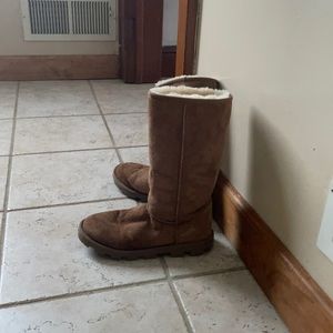 UGG Tall Brown Leather Boots